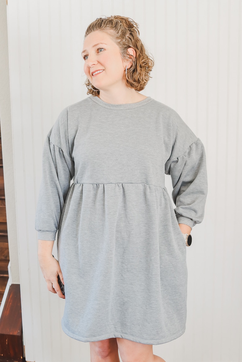 sweatshirt dress dress sewing pattern