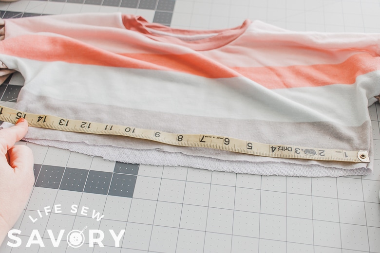 measure to add on skirt