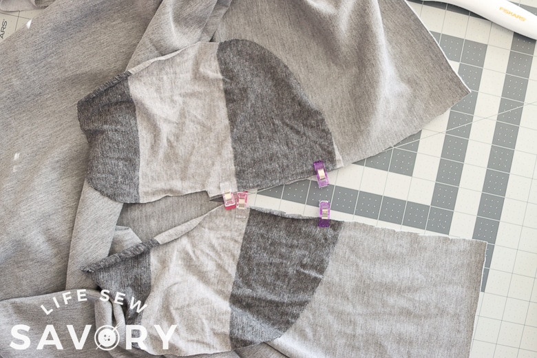 sew pockets to skirt sides