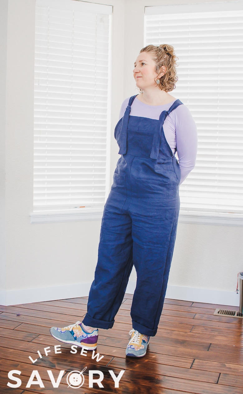 how to sew an easy linen jumpsuit for women