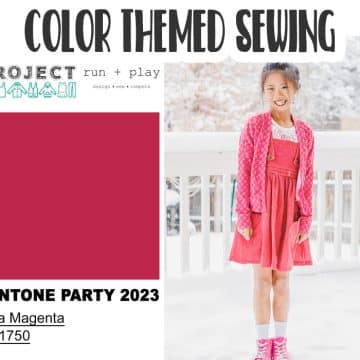 pantone color party for project run and play magenta sewing for kids