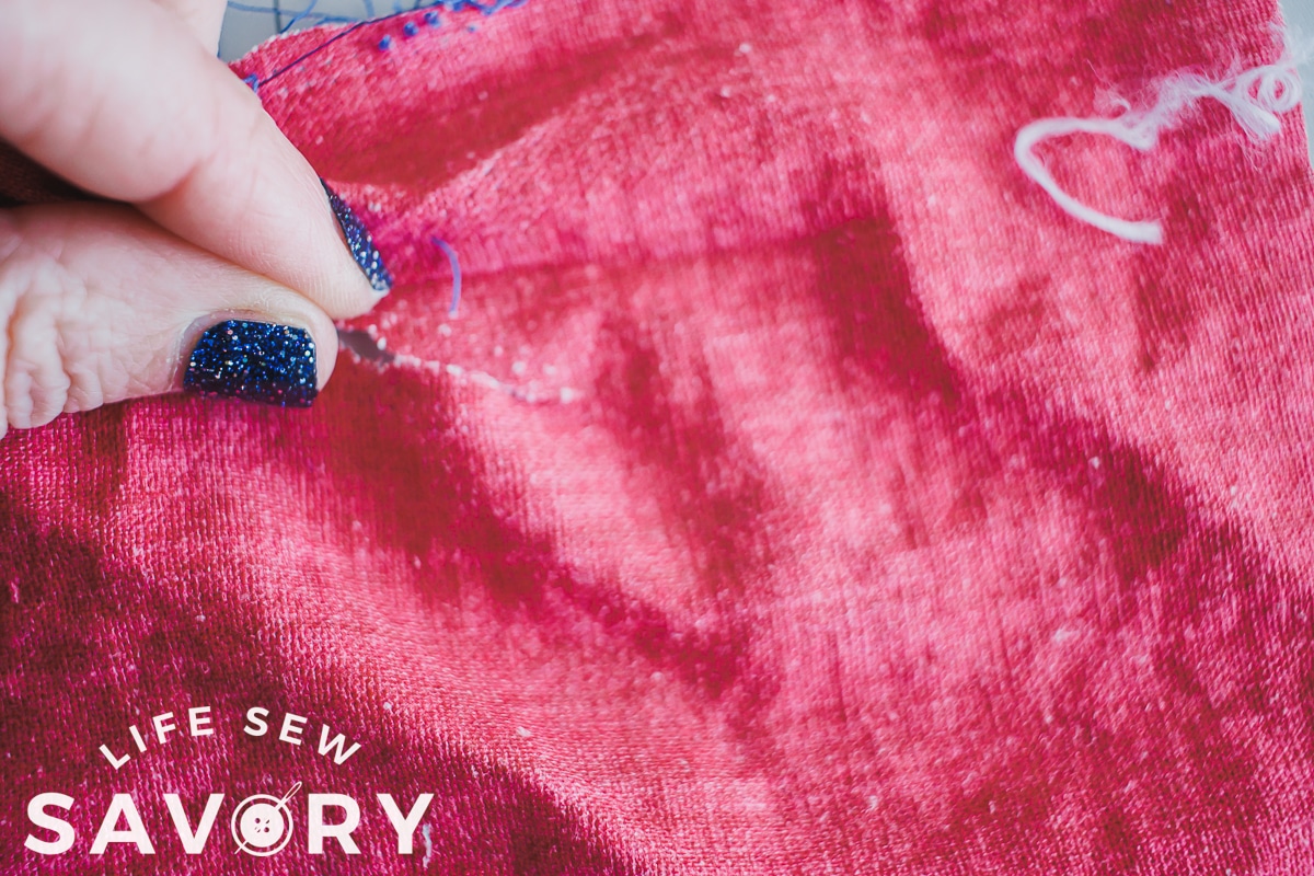 How to mend a hole in fabric with embroidery - Life Sew Savory