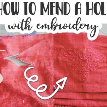 how to mend a hole with embroidery using your embroidery machine