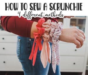 how to sew a scrunchie four different ways with free template