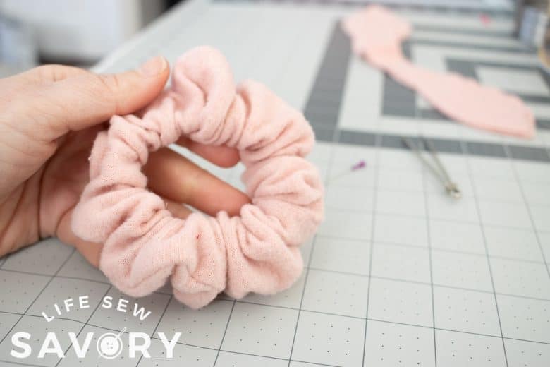 cute fuzzy scrunchie