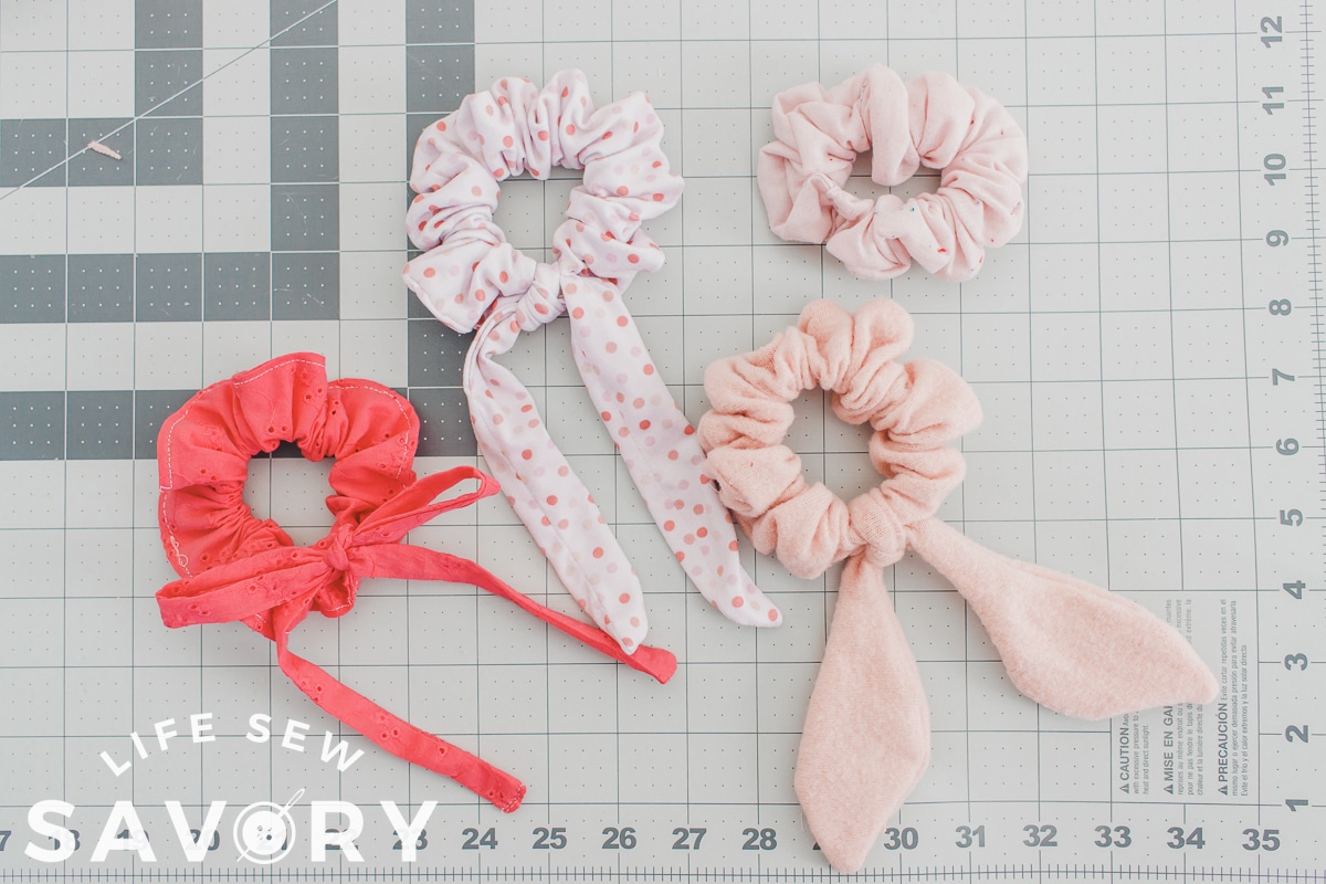 scrunchie sewing tutorial with 4 methods