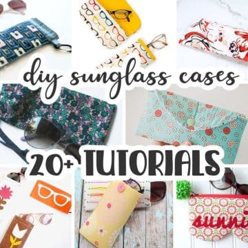 check out this huge list of DIY sunglass cases to sew. You will be ready for summer in style and comfort with these beautiful glasses cases tutorials and projects.