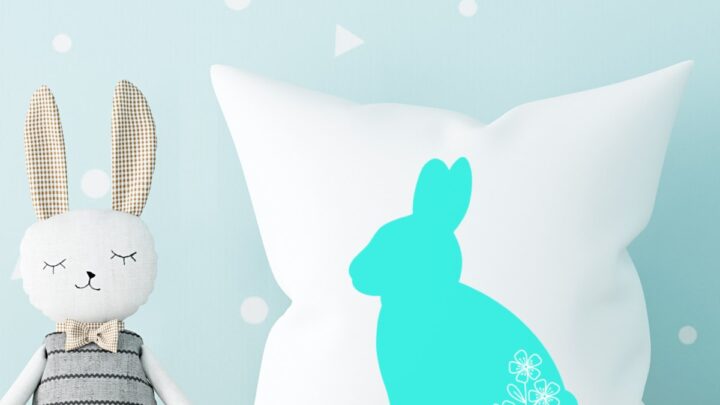 Image for Free Floral Easter Bunny SVG