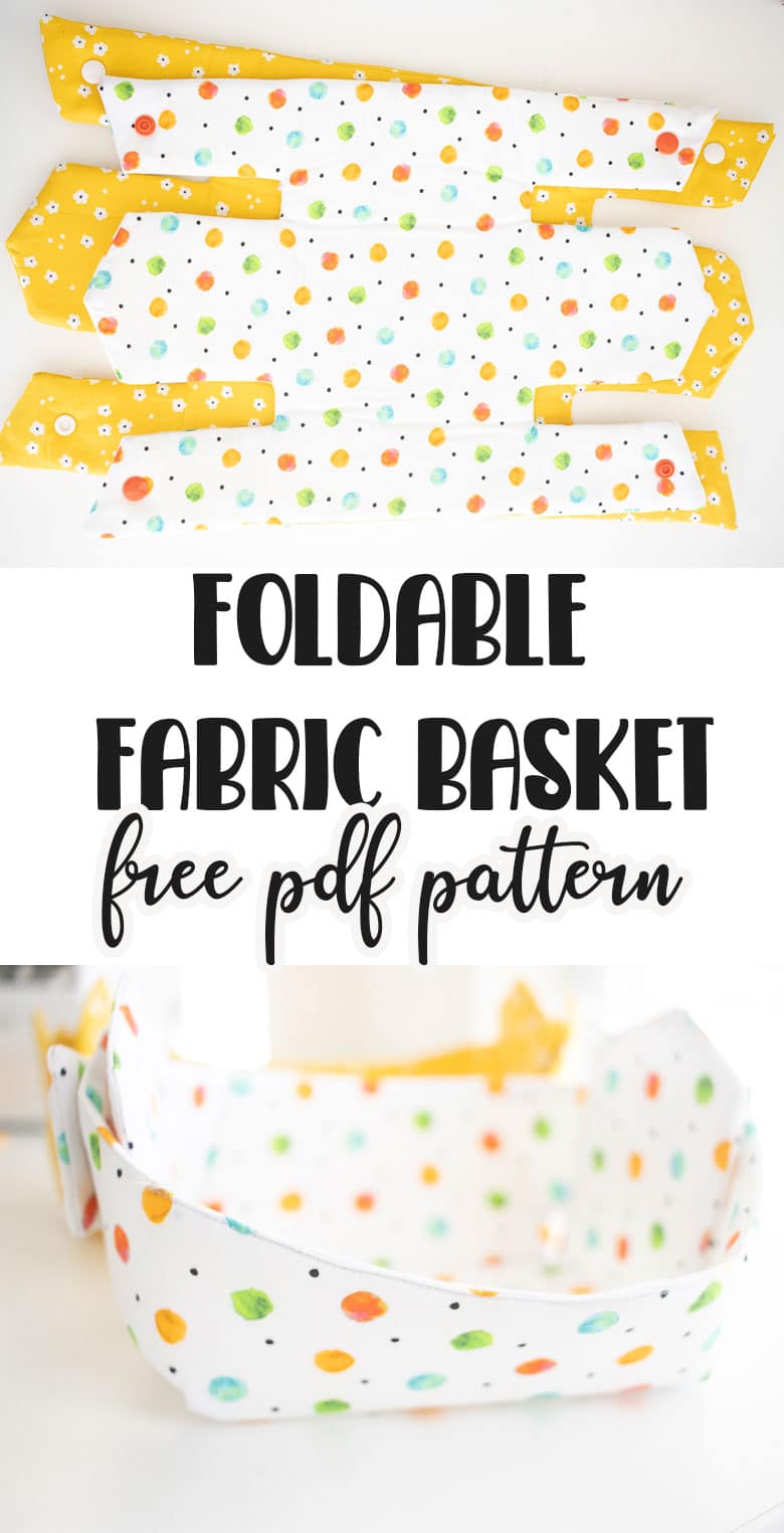 Check out this fabric basket tutorial for spring. This foldable fabric basket is adorable, useful and easy to store. Plus, it's fun and easy to sew with this free pattern and tutorial.