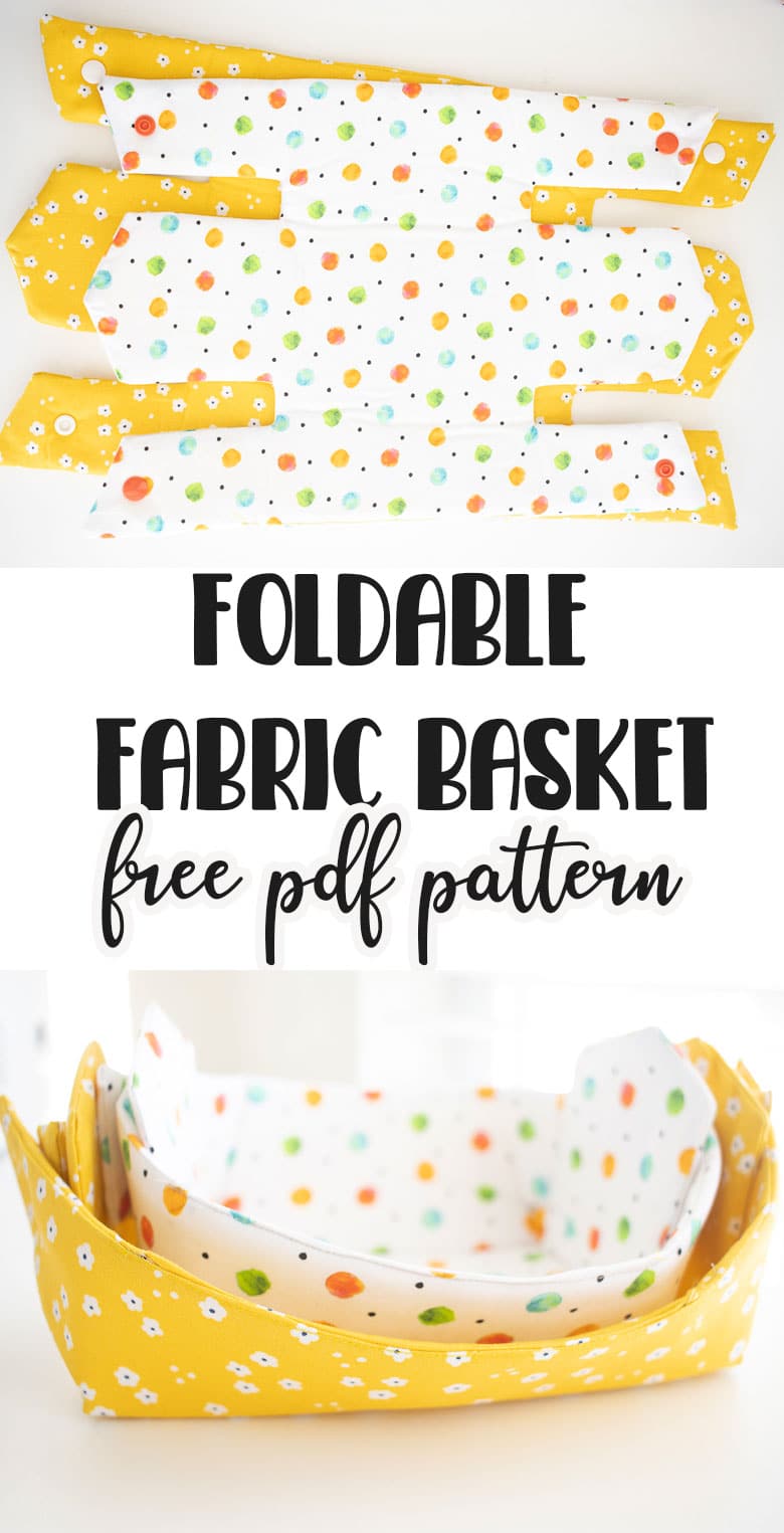 Check out this fabric basket tutorial for spring. This foldable fabric basket is adorable, useful and easy to store. Plus, it's fun and easy to sew with this free pattern and tutorial.