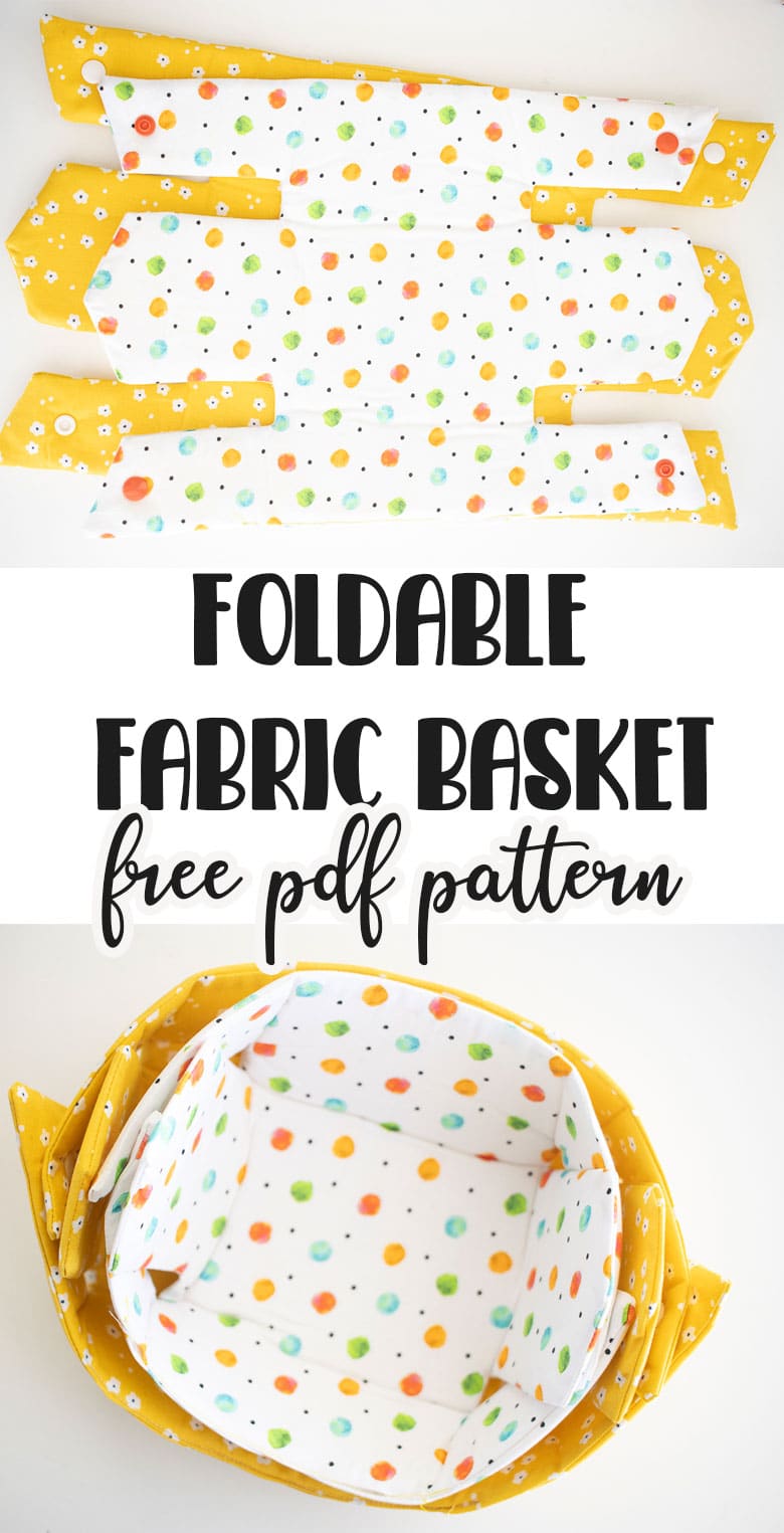 Check out this fabric basket tutorial for spring. This foldable fabric basket is adorable, useful and easy to store. Plus, it's fun and easy to sew with this free pattern and tutorial.