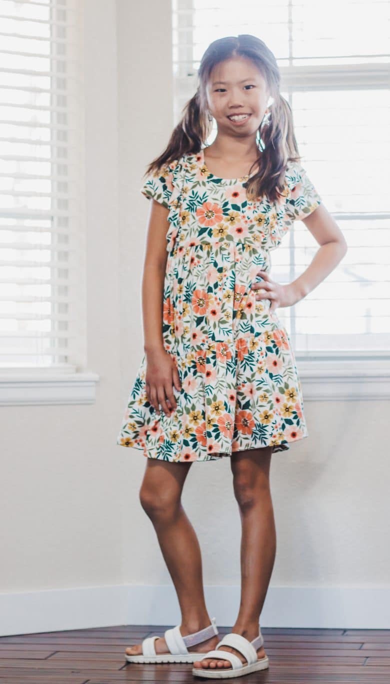 Sew a Tee Shirt Dress with Ruffles for Spring