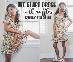 Sew a Tee Shirt Dress with Ruffles for Spring