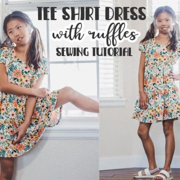 Sew a Tee Shirt Dress with Ruffles for Spring