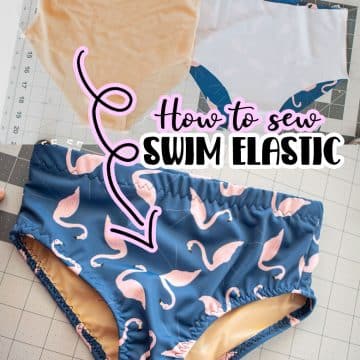 Learn how to sew swimsuit elastic with this sewing tutorial. Sewing bathing suit elastic is a bit tricky, but once you get started you will love the amazing swimwear results.