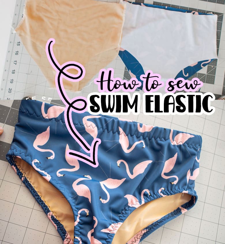 Learn how to sew swimsuit elastic with this sewing tutorial. Sewing bathing suit elastic is a bit tricky, but once you get started you will love the amazing swimwear results.