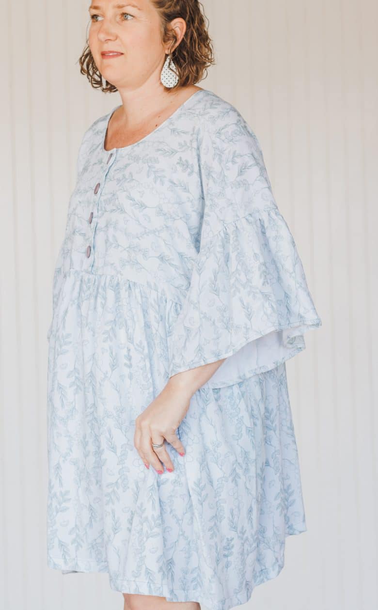gorgeous sleeves on free dress pattern
