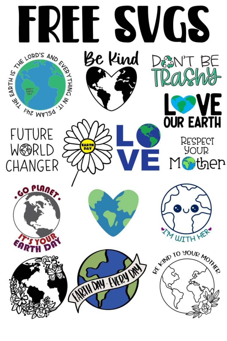 A huge list of free earth day cut files for crafting. Create amazing earth day crafts and shirts with these free svg files. Cut and create with this list of files.
