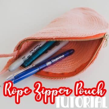 rope zipper pouch sewing tutorial