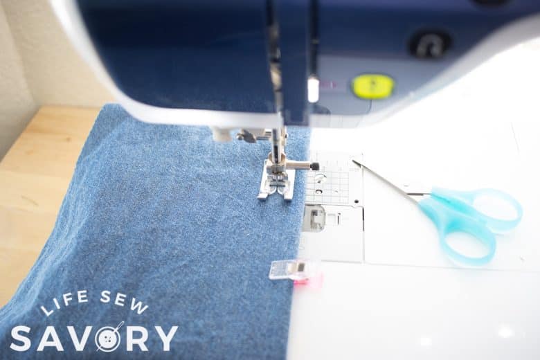 topstitch the placket