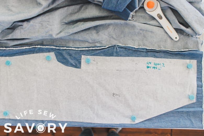 jumpsuit pattern hack how to cut the fabric