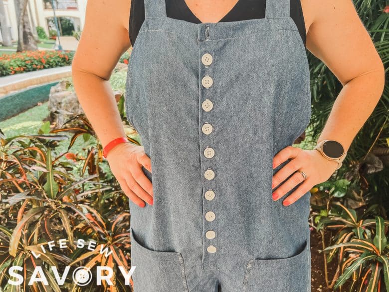 cute buttons on jumpsuit