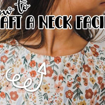 how to create a neck facing for a woven neckline
