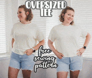 sew an oversized tshirt from a free sewing pattern