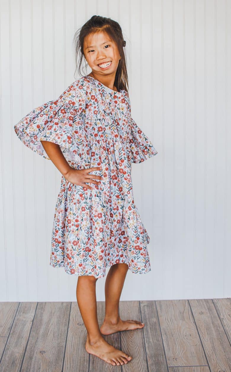 check out this free dress pattern with lots and lots of ruffles. Use this free dress pattern to create a beautiful summer dress with woven fabric.
