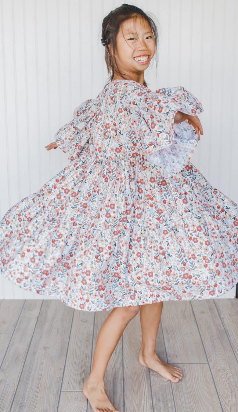 showing off how the dress twirls