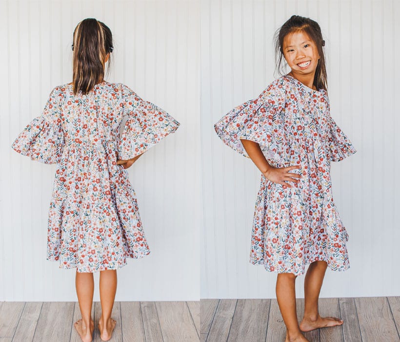 free dress sewing pattern and tutorial ruffle dress for woven fabric