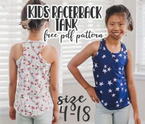 kids racerback tank top sewing pattern free