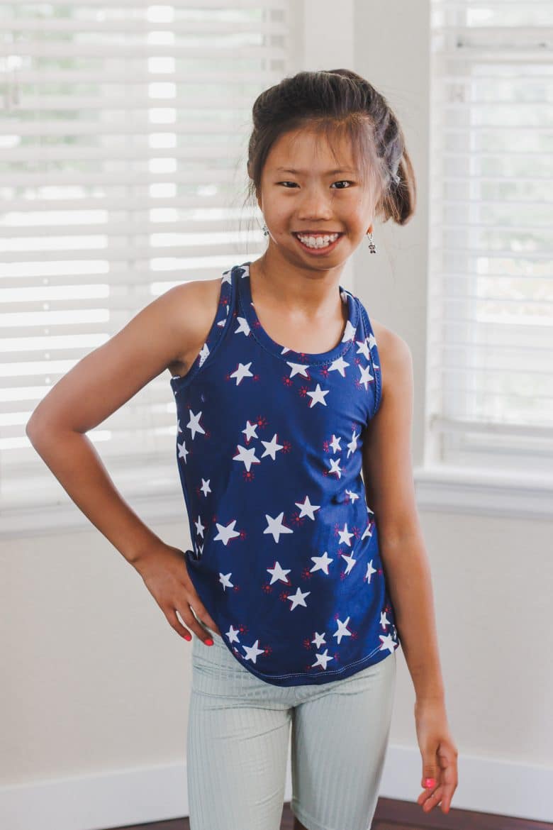 free tank pattern for racerback style top