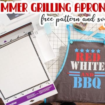 summer grilling apron with free sewing pattern and cut file