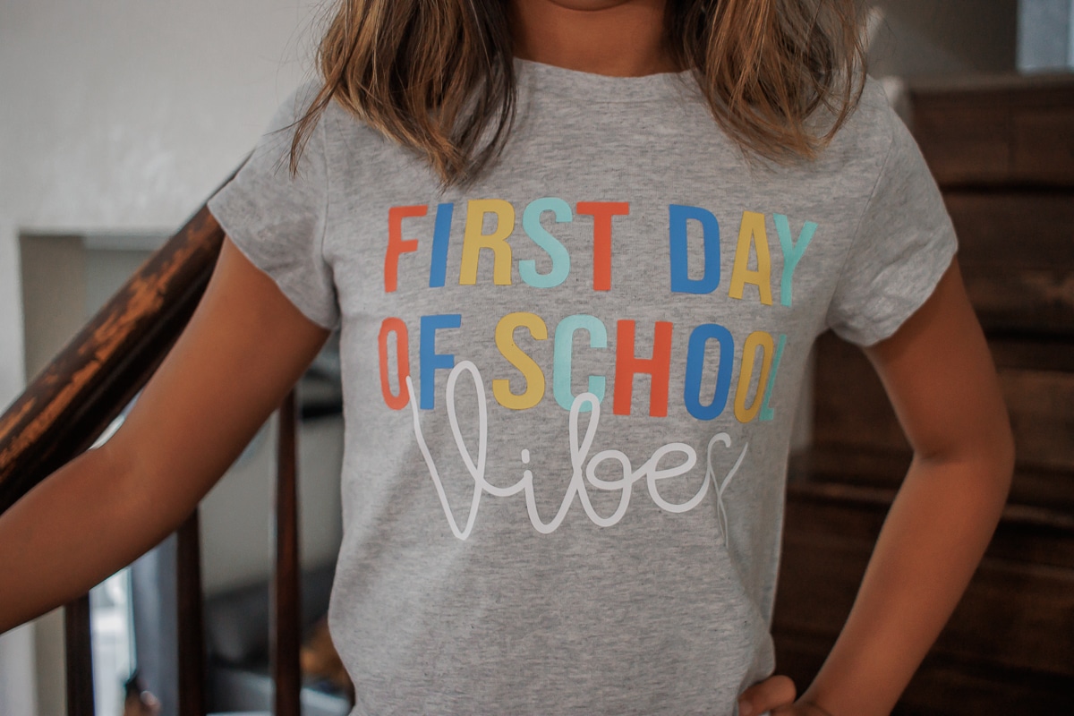 Create a DIY first day of school shirt with this free cut file download. Craft a fun first day of school shirt using the included SVG download and tutorial. 