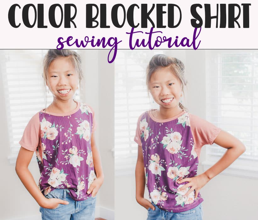color blocked t-shirt tutorial and free pdf pattern