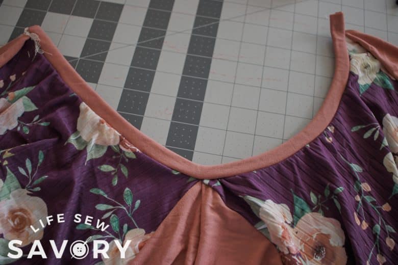 sew neckband to shirt