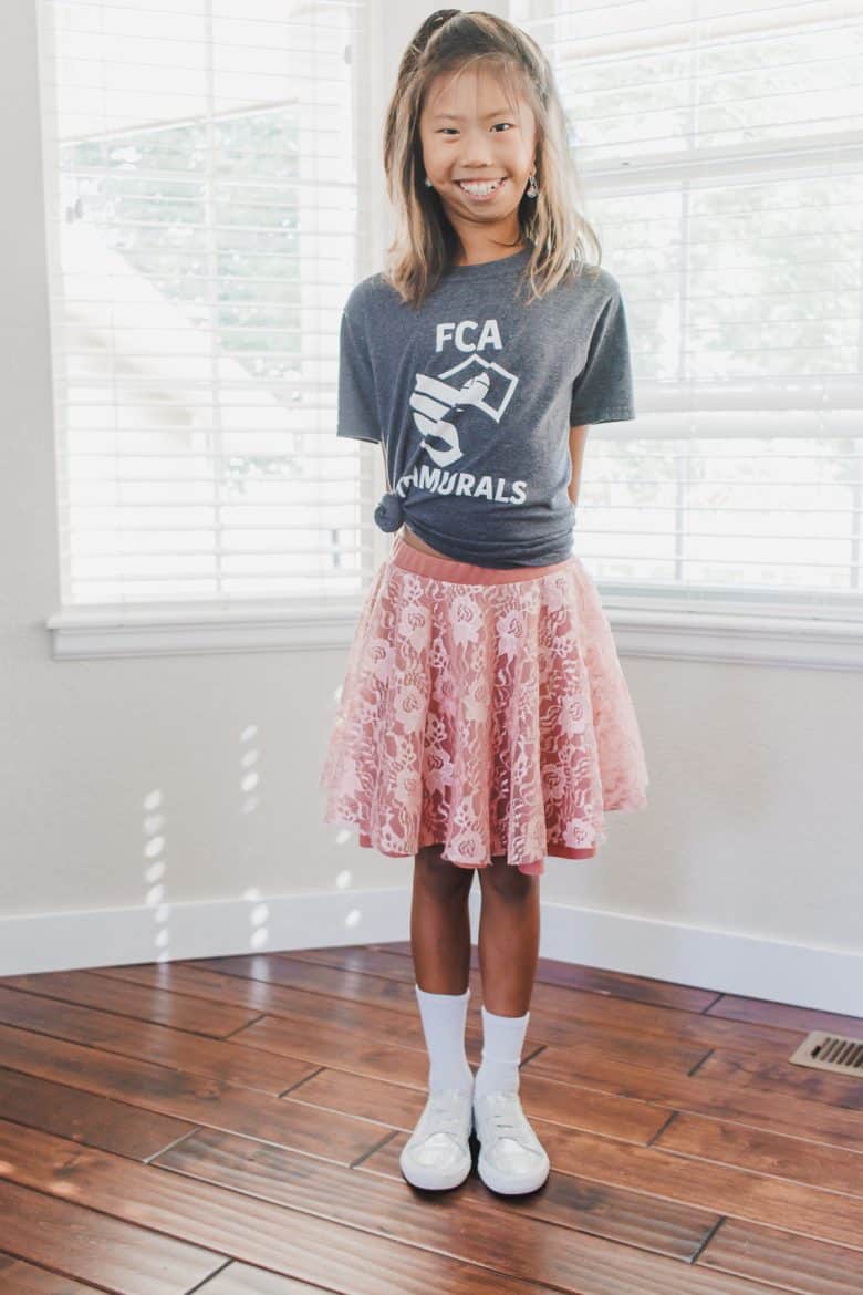 double layer circle skirt