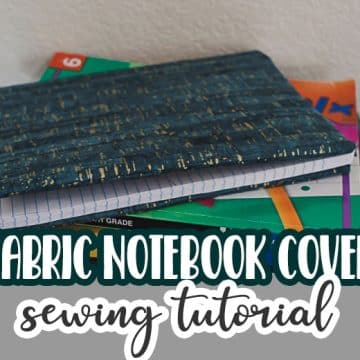 Learn how to sew a notebook cover to get ready for back to school. Fabric notebook covers are easy to sew and so fun for your school notebooks all year long. Protect and cover your school notebooks with this sewing tutorial.