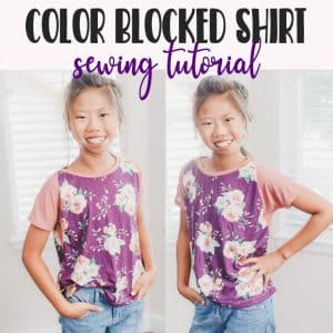 color blocked t-shirt sewing tutorial and free pdf pattern