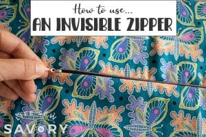 How to sew an invisible zipper and work with a concealed zipper foot