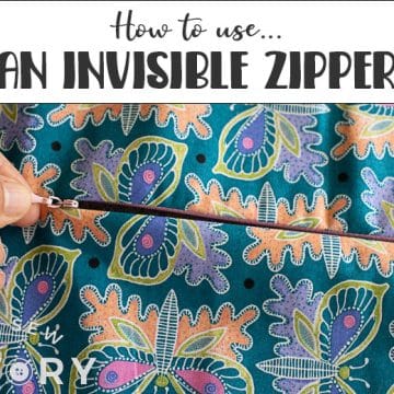 How to sew an invisible zipper and work with a concealed zipper foot