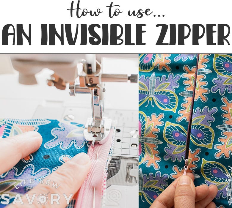 how to use and sew an invisible zipper 
