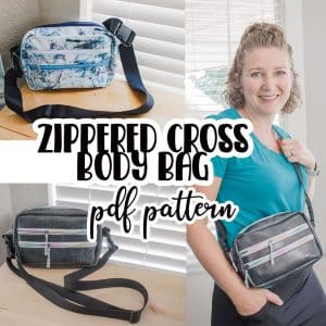 Zippered Cross Body Bag PDF pattern Learn all about the new zippered cross body bag pdf pattern. Download and sew this pdf pattern to create the perfect cross body bag for daily wear. This bag is the perfect size for holding the essentials you need every day.