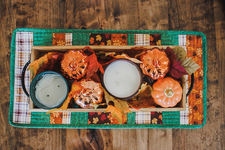 quilt as you go table runner for fall