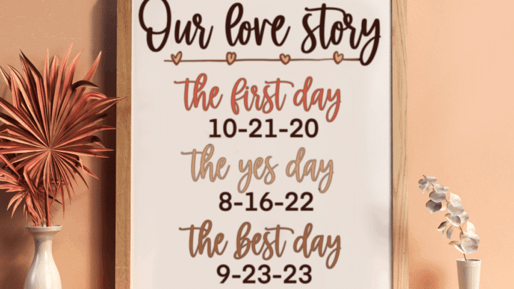 Image for Our love story- free Wedding SVG