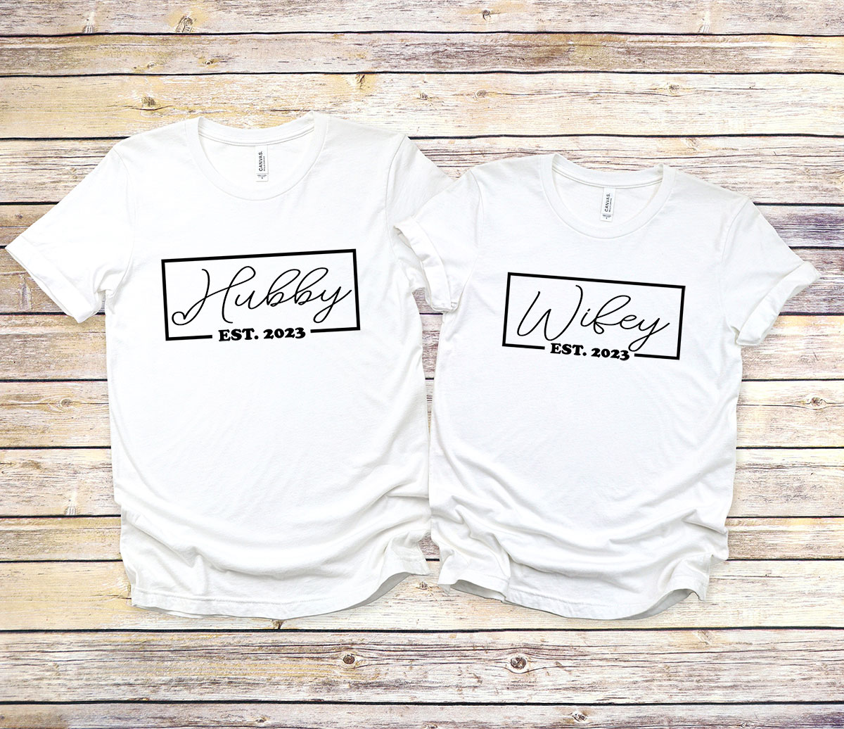 hubby and wife coordinating shirts free svg files