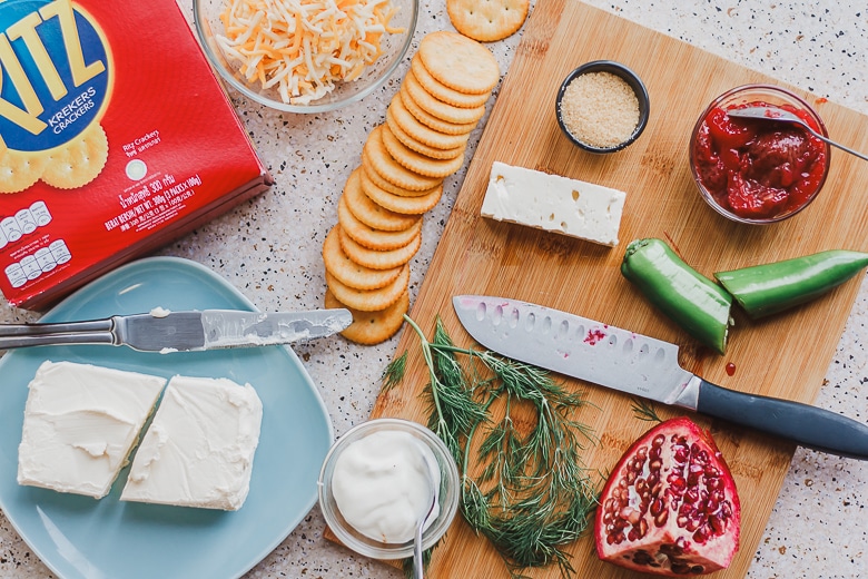 ingredients needed for cracker spread recipes