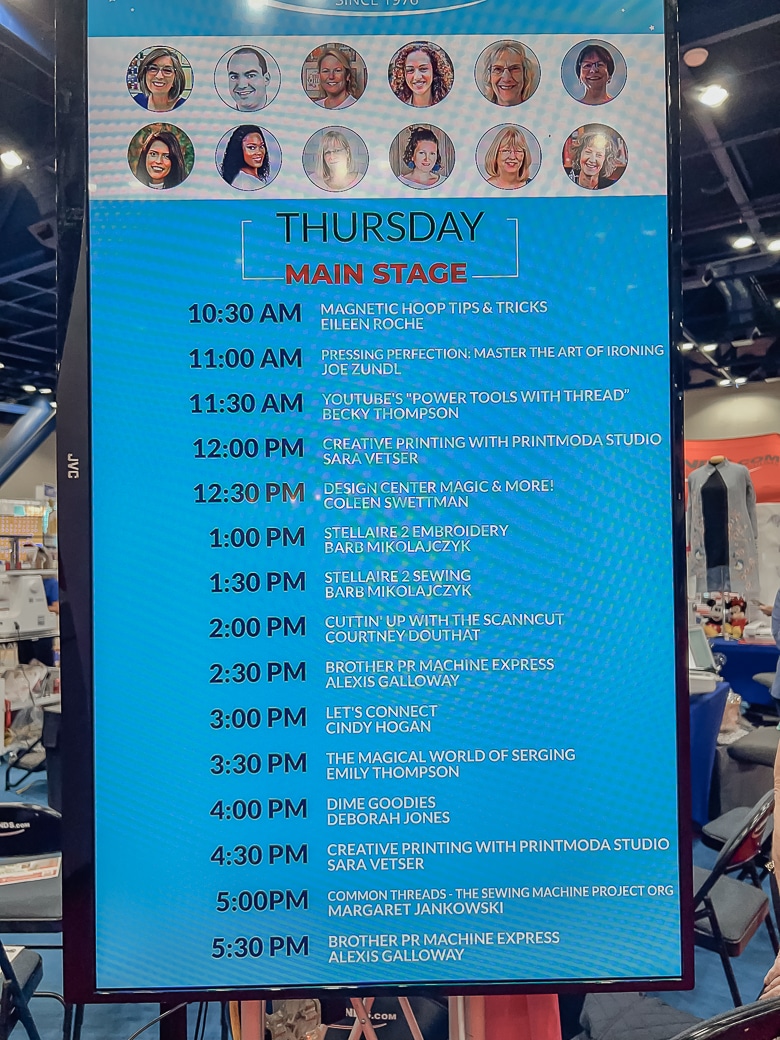 show schedule