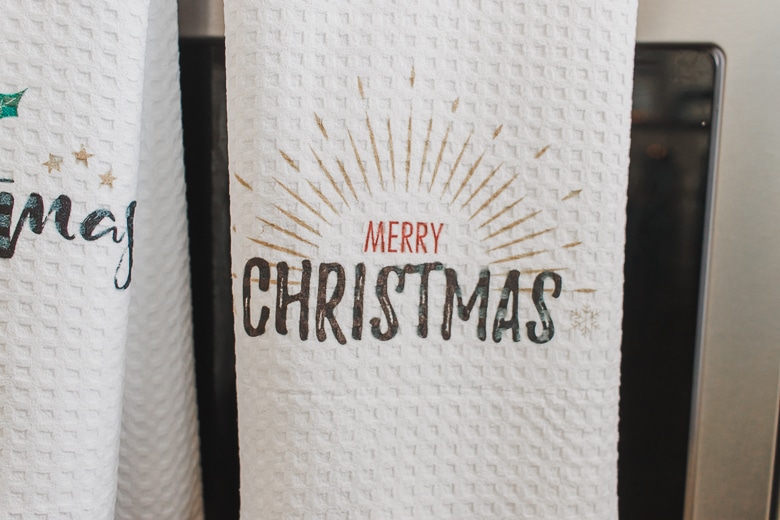 merry christmas towel with artspira designs